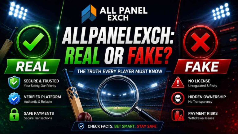 Is Allpanelexch Real or Fake? A smartphone showing the All Panel betting app dashboard to verify if it is trusted or not.